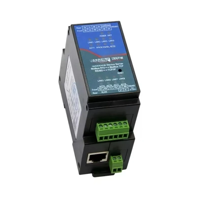 5807M 8 Ports RS485 to Ethernet TCP IP Modbus Gateway RTU to TCP MQTT JSON Compute DIN Rail Industrial Module Converter