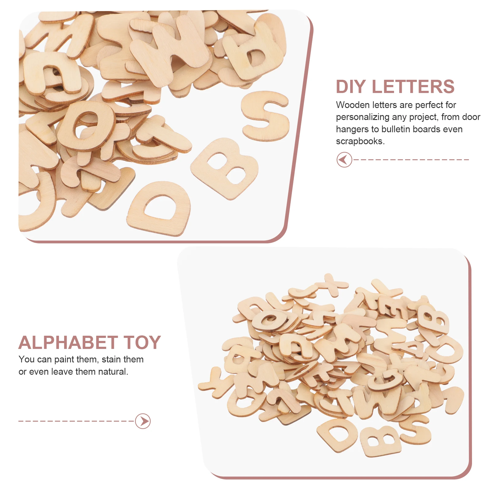 

1pcs Hand Painted Wooden Letters Diy Alphabet Set Projects Lightweight Non-Toxic Safe Creative Gift Educational Art