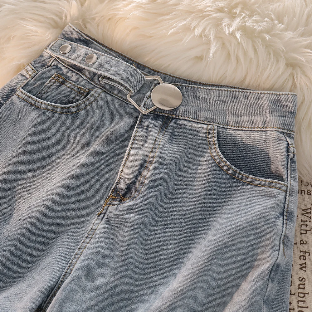 Chic Design Denim Shorts 2024 Summer Sweet Cool Spicy Girl Broken Hole Raw Edge High Waist Pockets Shorts Fashion Women's Wear