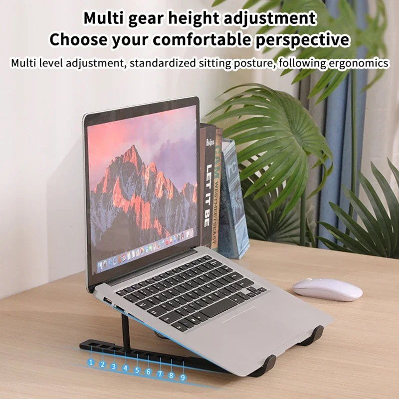 Portable Adjustable Speed Laptop Cooling Stand with Fan Foldable Universal Cooling Pad for Notebook Tablet
