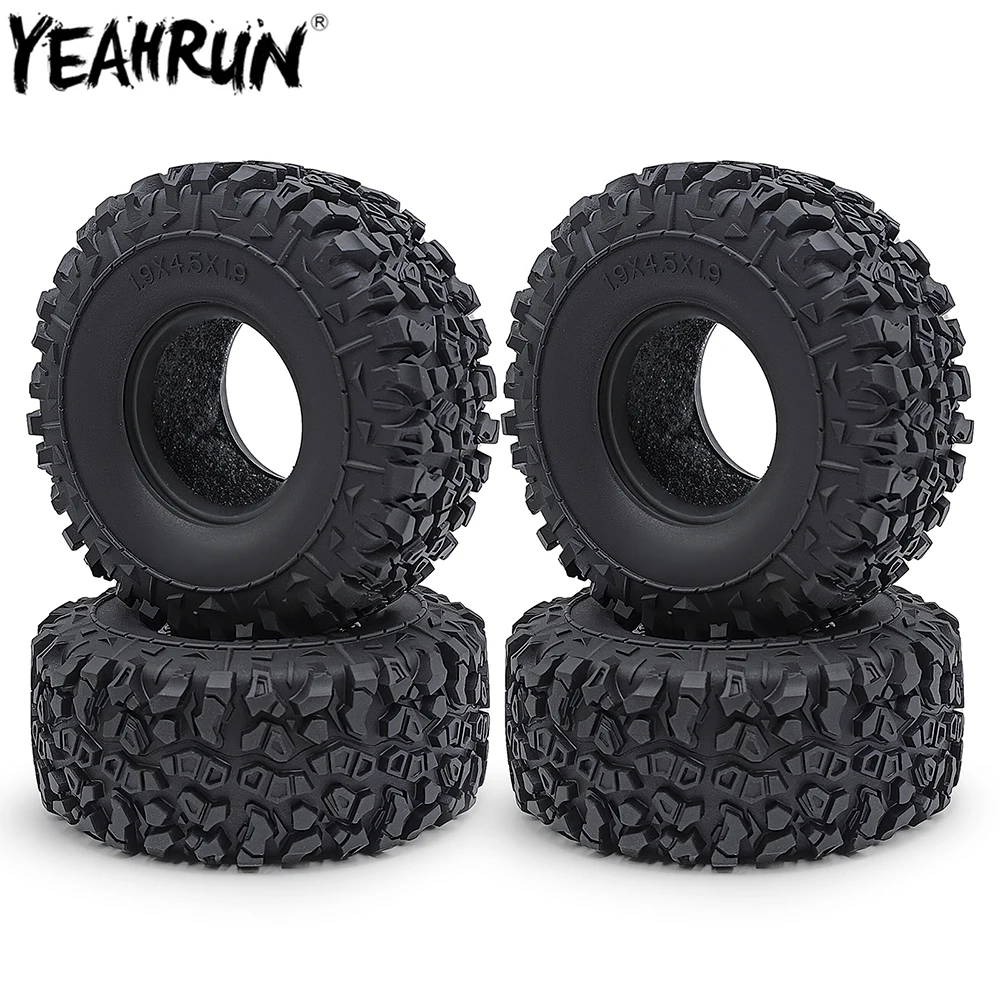 

YEAHRUN 4Pcs 1.9inch Rubber Tyres 114mm Wheel Tires For 1/10 Axial SCX10 90046 AXI03007 D90 TRX4 TRX6 RC Crawler Car Parts