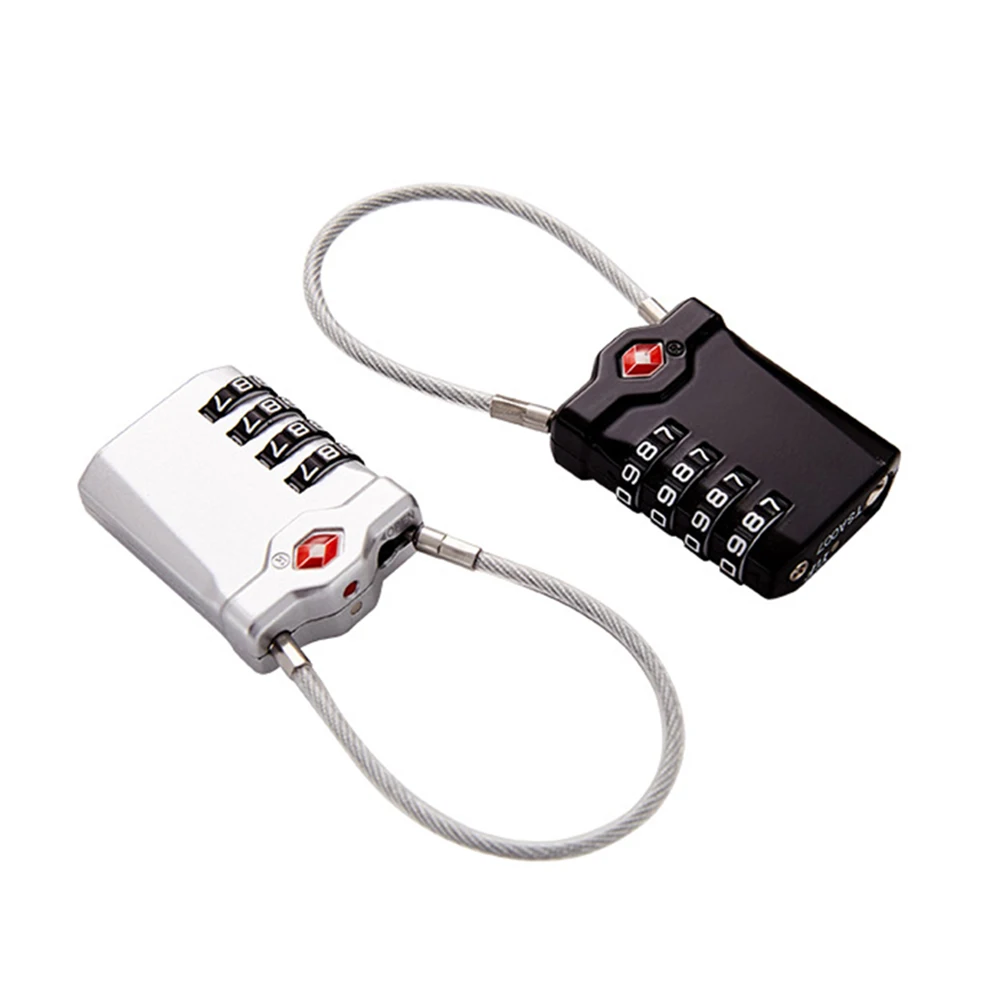 

2Pcs Luggage Lock 4 Dial Combination TSA Approved Travel Suitcase Padlock Security Lightweight Portable Hardware Locker