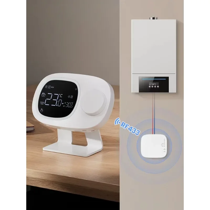 Intelligent programmable digital gas boiler room thermostat desk intelligent low power thermostat