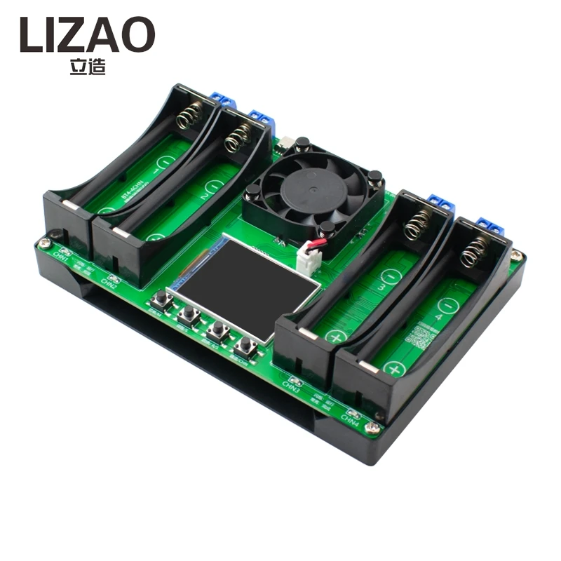 Type-C LCD 2/4-Channel 18650/21700 Battery Capacity Tester, 4-in-1 Charge/Discharge Module with MAh Detection