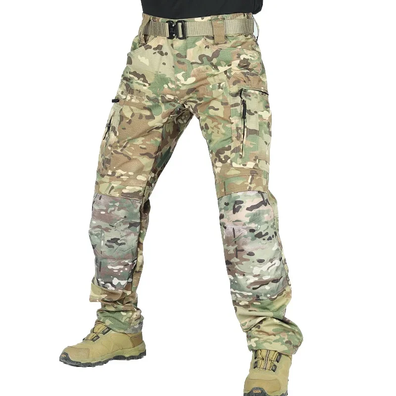 

Men Cargo Pants Tactics Wear Resistant Multiple Pockets Hunting Tactical Pants Casual Spring Autumn Men's Trousers Hiking