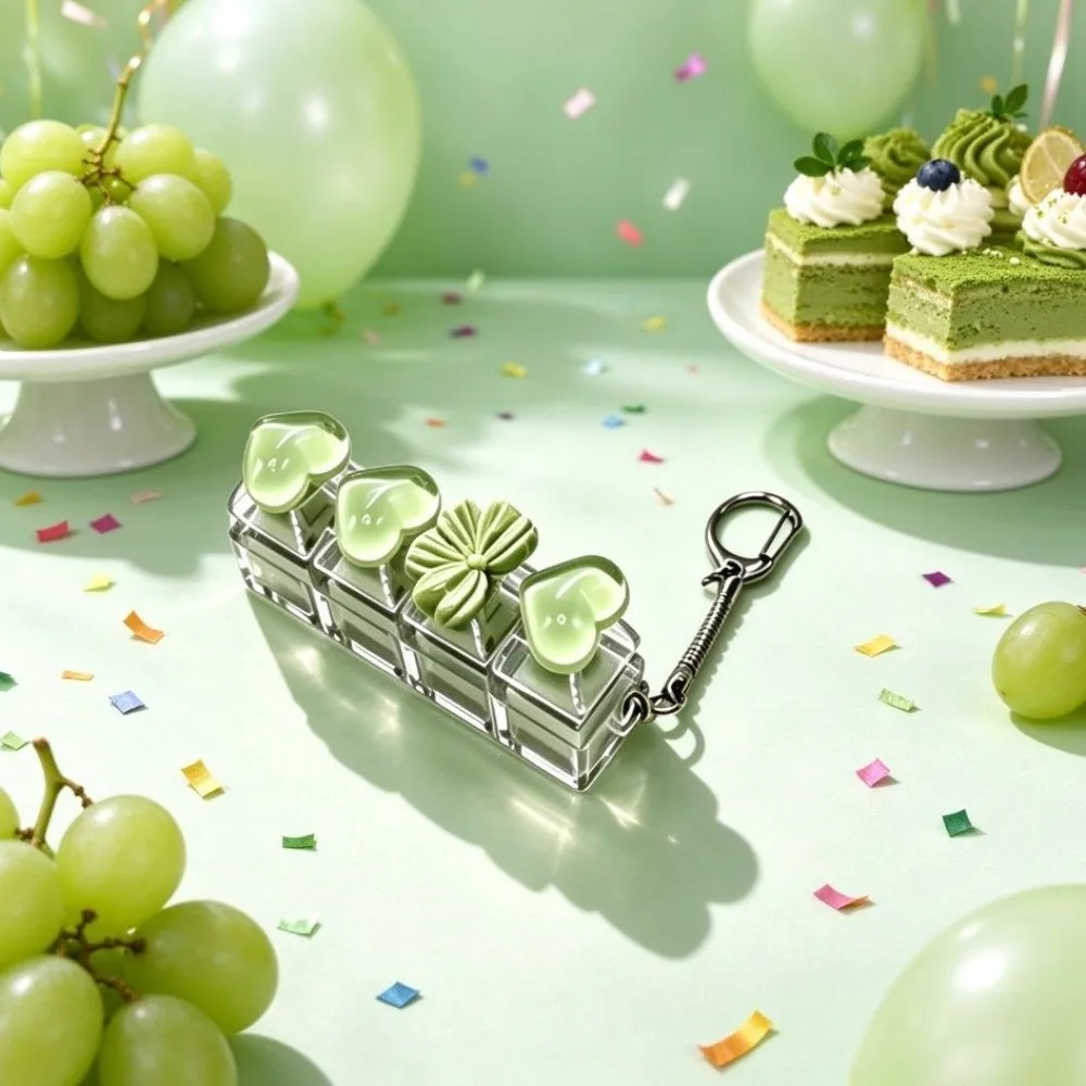 Heart Keyboard Press Button Keyring Knot Reduce Anxiety Keyboard Keychain Press The Keyboard Reduce Pressure Keychain