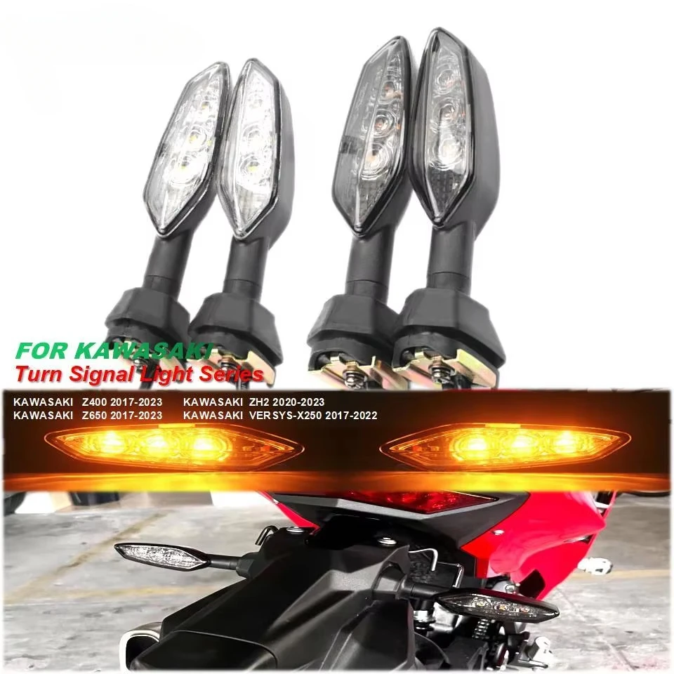 LED Turn Signal For KAWASAKI Z400 Z900 Z650 Z1000 Z125 Z250 Z300 Z800 Z750 Motorcycle Front and Rear Flasher Directional Lights