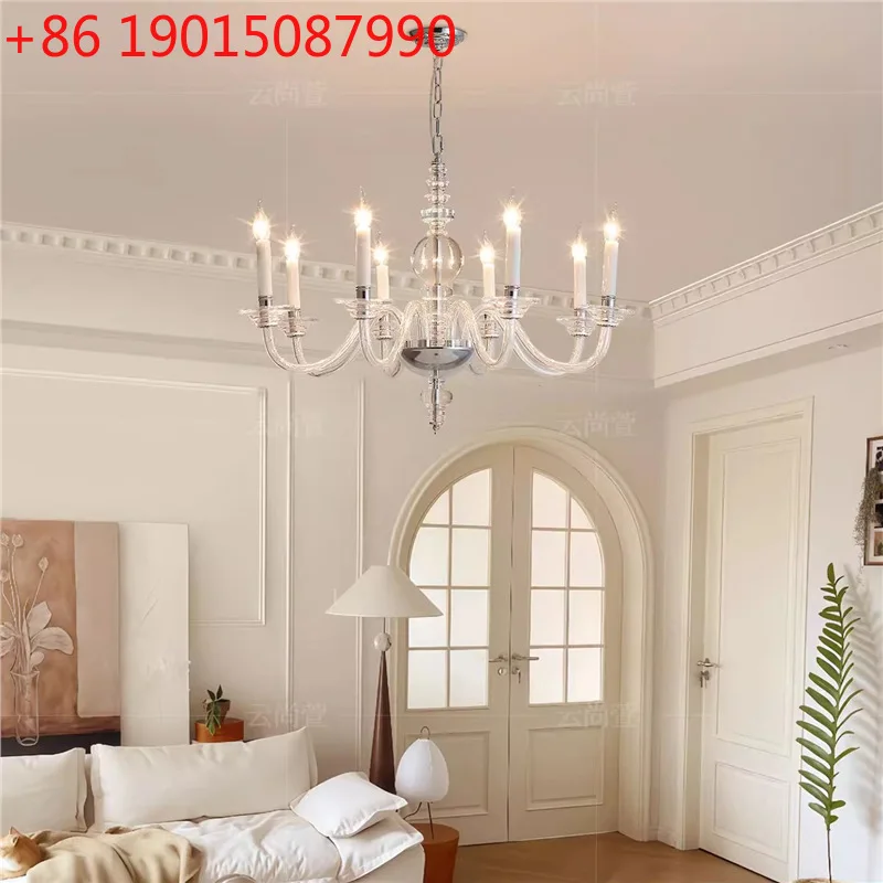 

Crystal living room chandelier high-end bedroom dining room retro European lamps