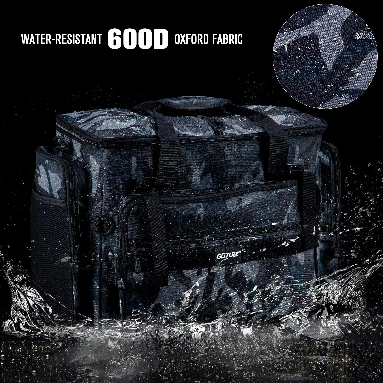 

Goture High Capacity Storage Bag 600D Oxford Waterproof Fabric Pack Tourist Mountain Hiking Backpack Durable Storage Bags 2025