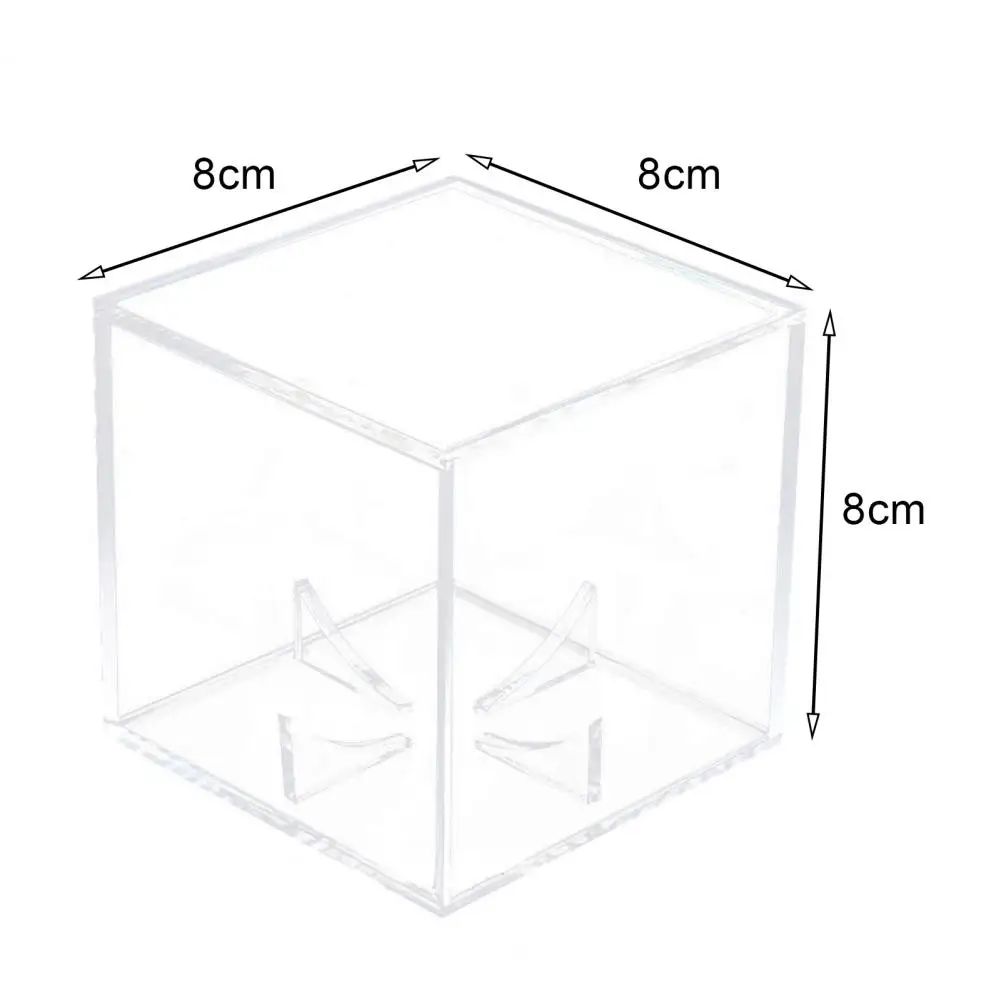 Ball Case Sturdy Baseball Show Box Acrylic Dust-proof  Long-lasting Square Baseball Clear Storage Box