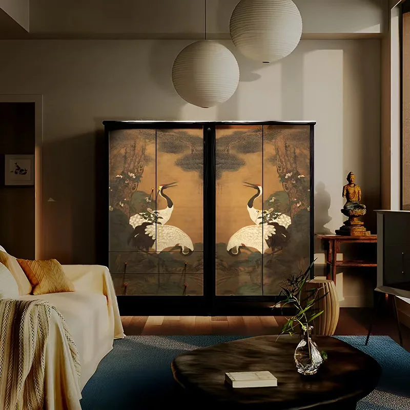 cabinet locker wardrobe bedroom household Song Dynasty aesthetic style dining side cabinet living room decorative cabinet