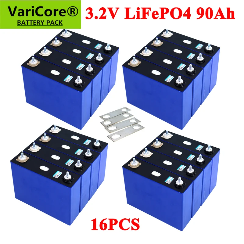 16 قطعة 3.2 فولت 102Ah 105Ah Lifepo4 بطارية قابلة للشحن ليثيوم فوسفات الحديد ل 12 فولت المعسكر عربة جولف على الطرق الوعرة الشمسية الرياح يخت