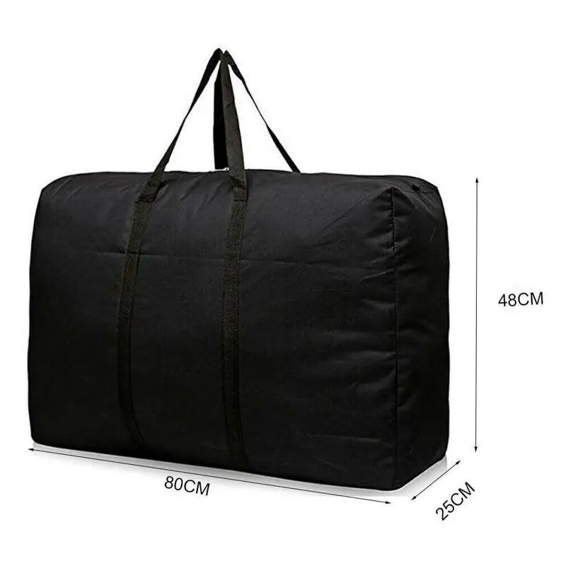 Black Large Waterproof Storage Bag Zipper Dustproof Protective Cover Furniture Cushion Outdoor Garden Christmas Tree Storage Bag