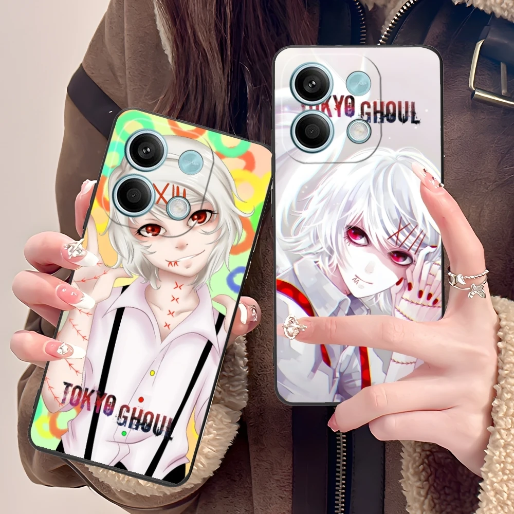 Tokyo Ghoul Juuzou Suzuya Mobile Phone Case for Xiaomi POCO M6 M5 M4 M3 X6 X5 X4 X3 F6 F5 F4 F3 F2 C40 Pro GT 5G Black Cover