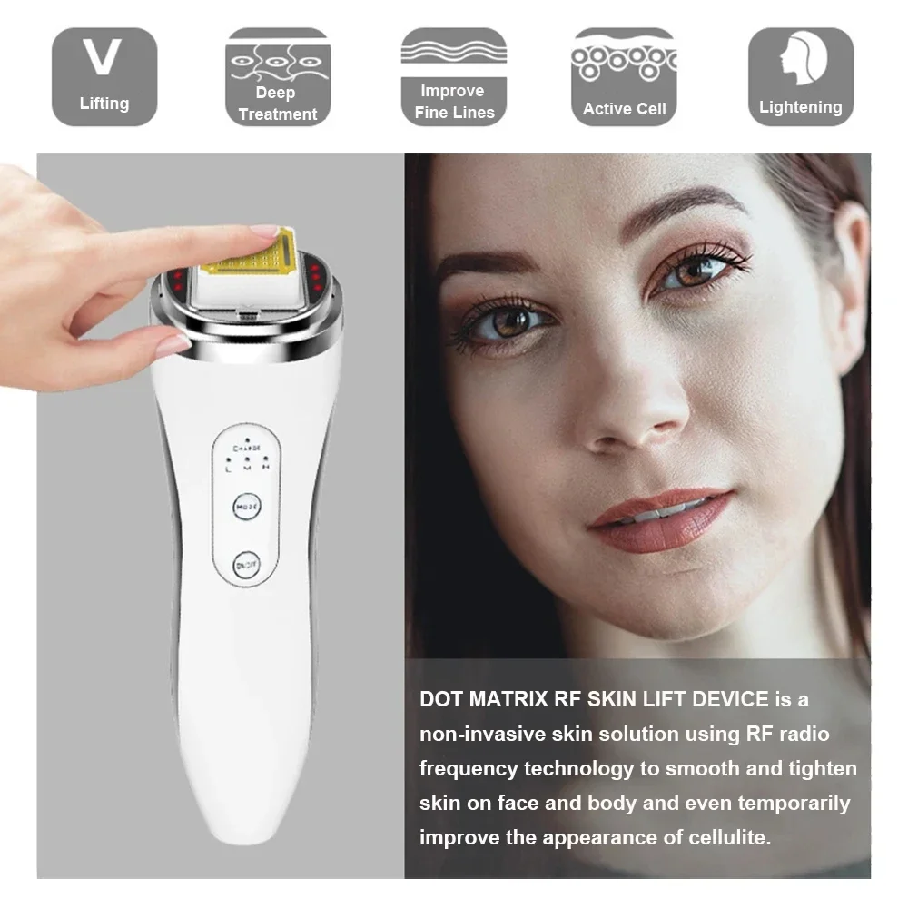 RF Radio Frequency Face Lifting Device Dot Matrix Beauty Massager Home Wrinkle Remover Skin Tightening Facial Massage Machine