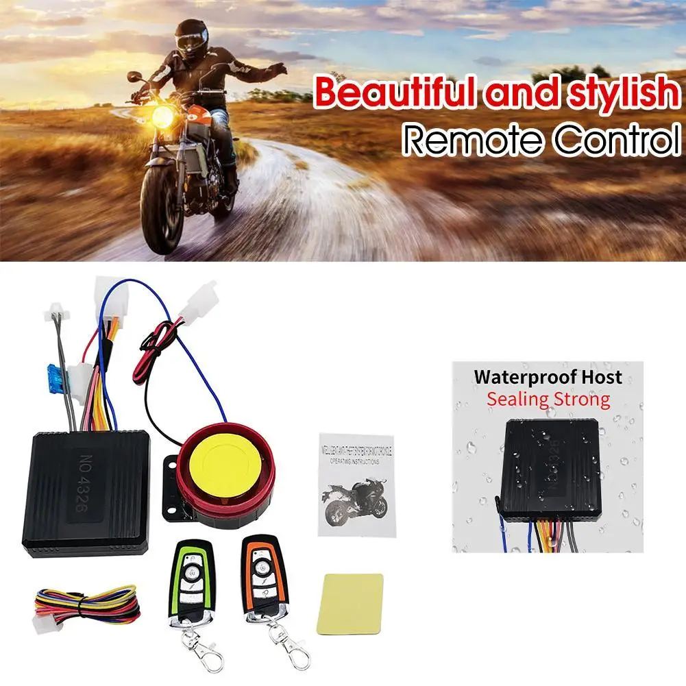 Motorcycle Anti-theft Alarm 12v Waterproof Vibration Remote Control Safety Alarm Sensitive Anti-theft Supplies Motorcycle S Z4u8