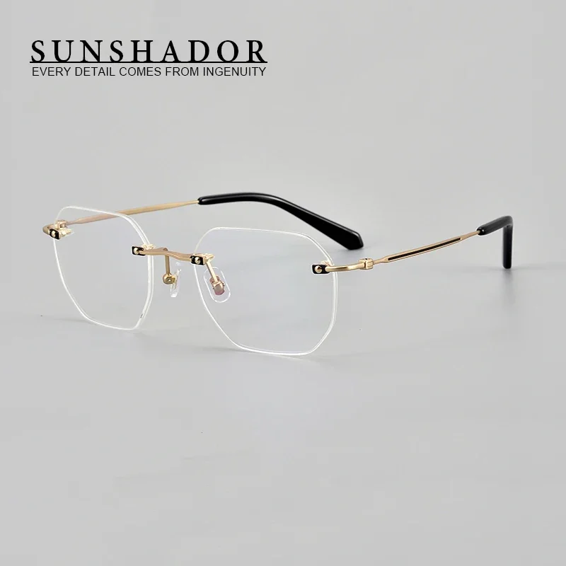 Titanium acetate reading glasses frame women Prescription myopia designer brand eyewear Optical high quality meneyeglasses