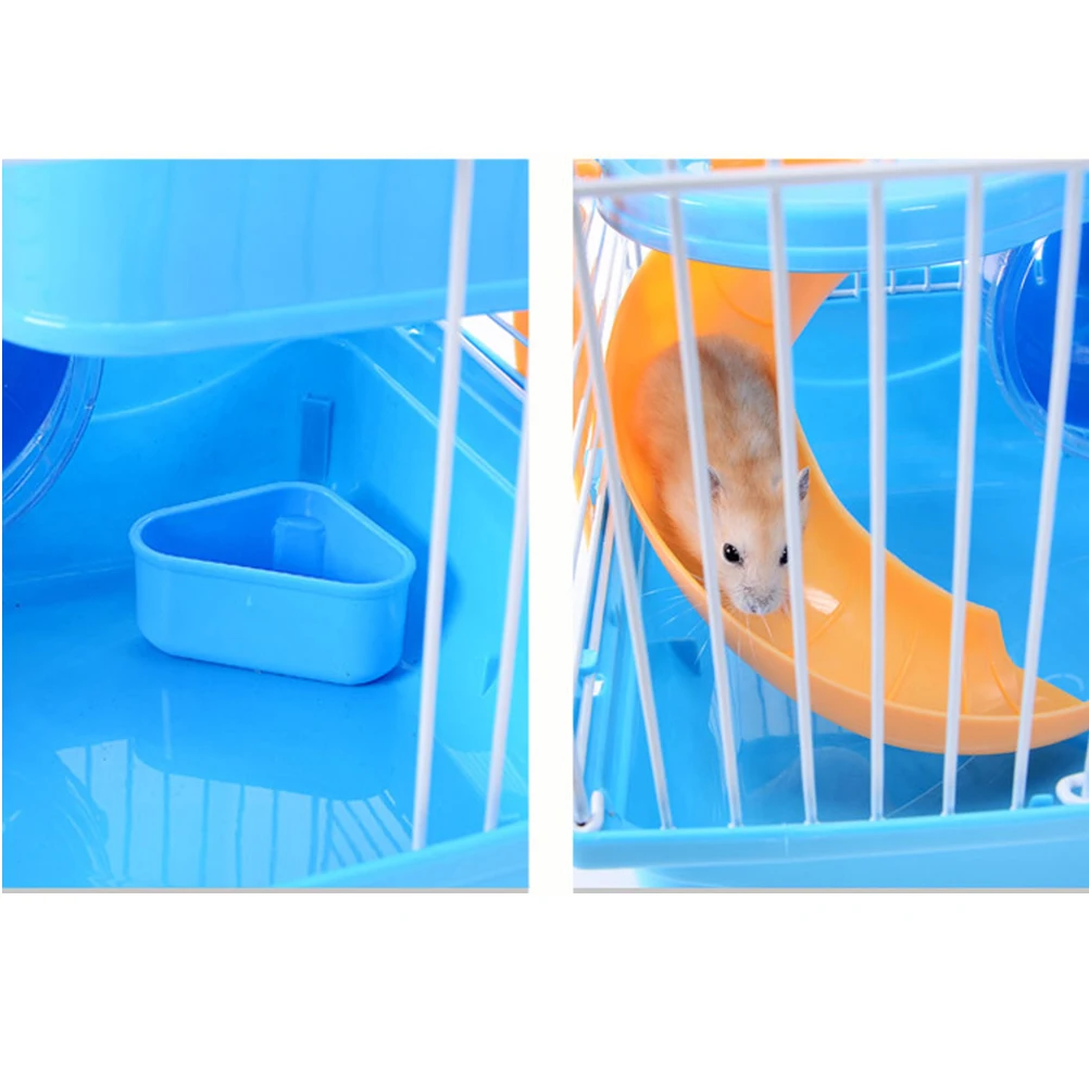 

Hamster Cage 21x27x45cm Premium Plastic Multifunctional Small Animal Villa Safe Durable Escape Proof Guinea Pig Play Sleep Eat