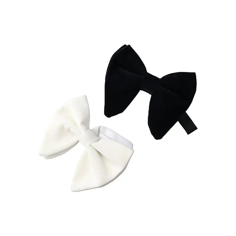 Men Funeral Women Solid Christmas Gift Bow Knot Horn Bow Ties Neck Tie Planted Velvet Bow Tie