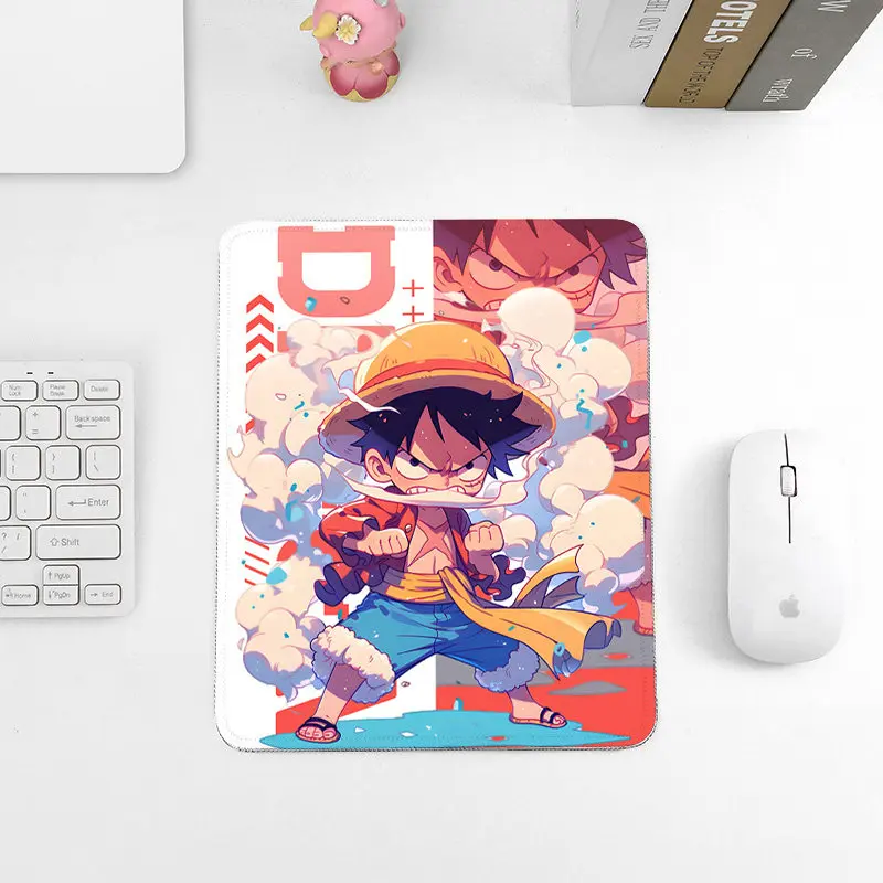 Kreatives Q-Version Luffy ONE PIECE Leder-Mauspad für Jungen, Klein, 2026 Neu, Cartoon-Büro-Spiel Zweidimensionales E-Sport-Mauspad