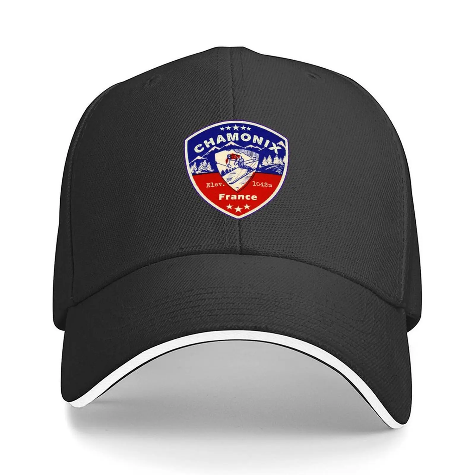 

Chamonix France Skiing Ski Mountains Skier Baseball Cap Christmas Hat Kids Hat Thermal Visor funny hat For Girls Men's