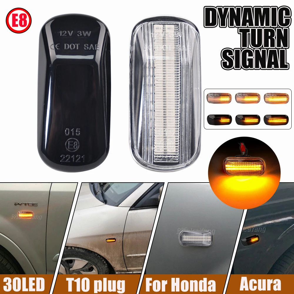 LED Side Marker Lights Turn Signal Lamp For Honda Accord 1997-2013 Civic 2001-2015 City 2003-2008 CR-V 1995-2016 Fit Jazz