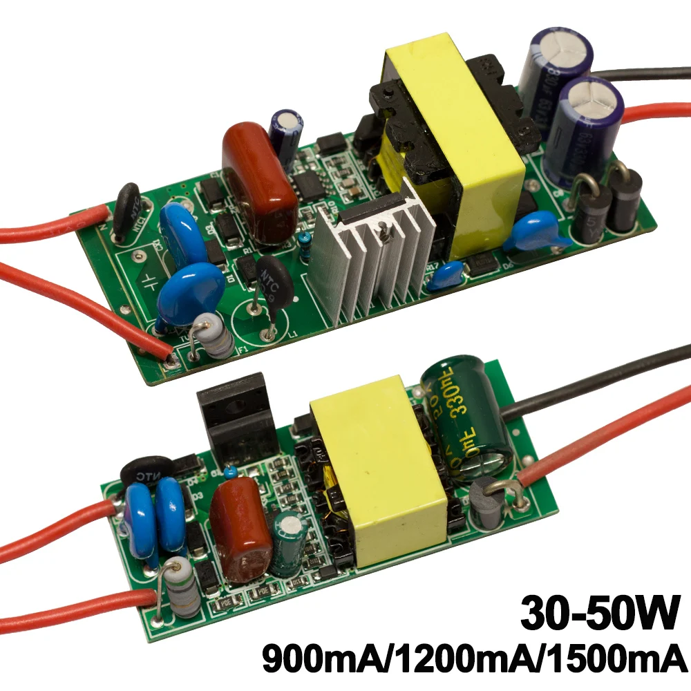 5pcs LED Driver 50W 40W 30W DC24-36V 900mA 1200mA 1500mA Constant Current Lighting Transformers Bare board With Heat Dissipation