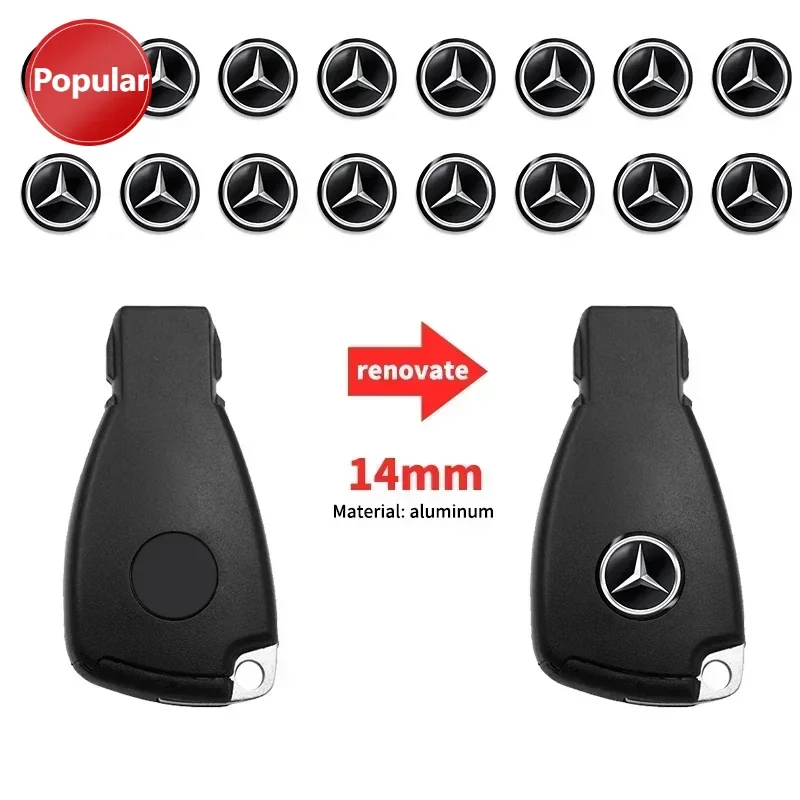 

# Для Mercedes Benz AMG CLA W206 W220 W211 W212 W210 W221 W222 аксессуары наклейка на дистанционный ключ автомобиля алюминиевая эмблема украшение Deca