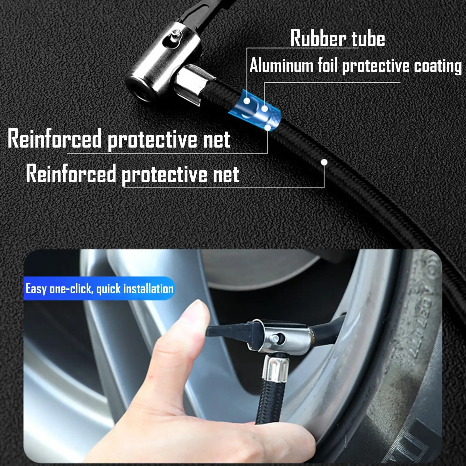 مضخة هواء لإطارات السيارات LED منفاخ لإطارات السيارة لمضخة هواء رقمية كهربائية خارجية للدراجات الهوائية RV Auto Truck Road Outdoor #3