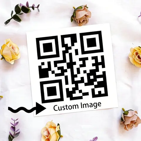Custom QR Code Card Personalized Card Decorative Information Card Customizable Link Text for Wedding Birthday Business Event
