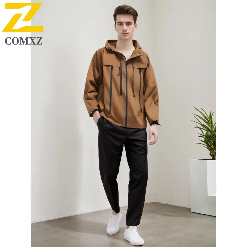 

COMXZ Windbreaker Couple's Fashion Hooded Waterproof Windproof Outdoor Jacket for Hiking Camping Fishing Trendy Activewear 2025