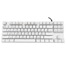 Russian mechanical keyboard 87 keys gaming backlit Keyboards gamer white ergonomic computer office key board black klawiatura