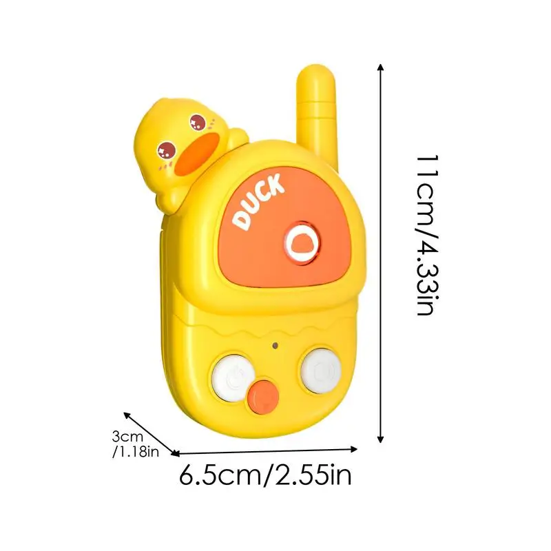 Kids Walkie Talkies 2pcs Cartoon Rechargeable Interphone For Kids Decorative Radio Toys Attractive Intercom With Clear Voice For