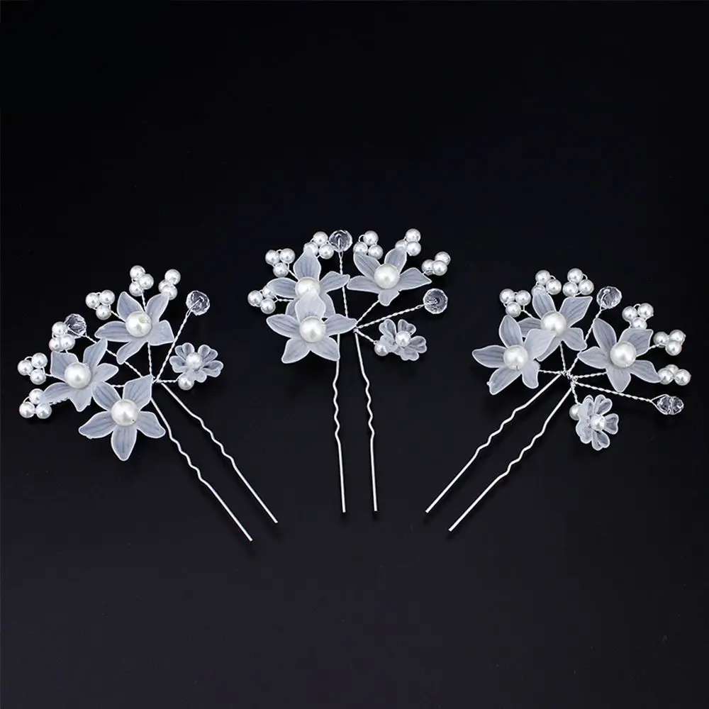 

Flower Wedding Hairpin Plait Hair Jewelry Beautiful Flower Hairpin Headdress Bride Hairpin Hair Clip
