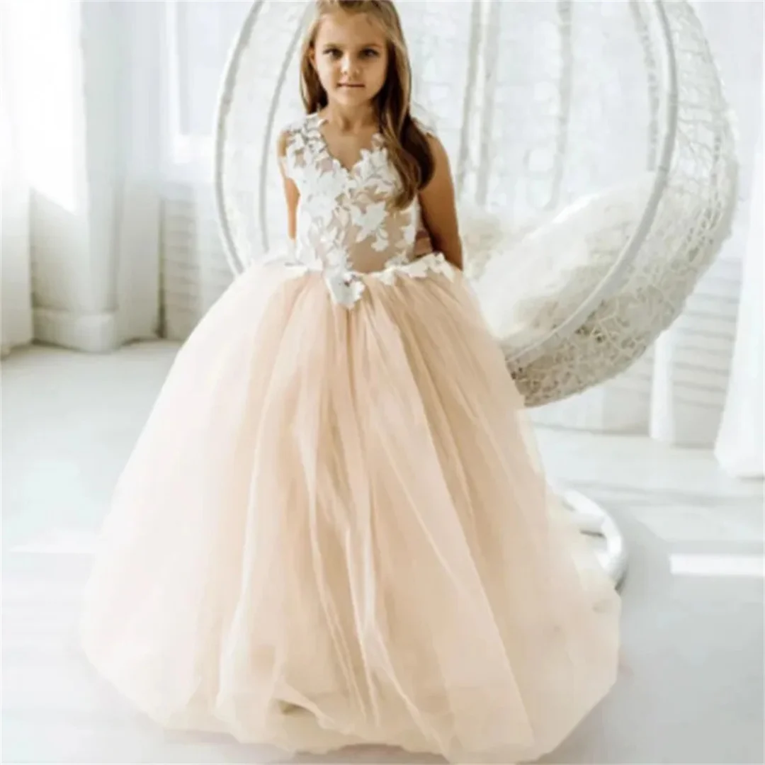 Flower Girl Dresses One Shoulder A Line Organza Winter Flower Sleeveless Christmas Gown with Pleat Princess Custom Formal Wear