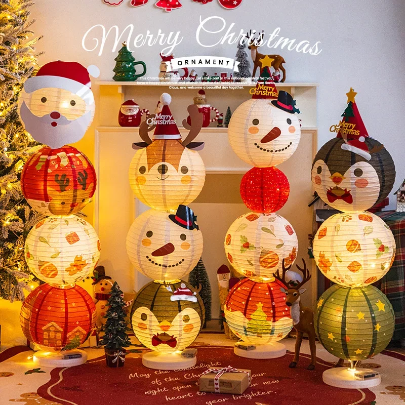 

Christmas decoration pendant old man lantern DIY column ornament props store creative atmosphere scene layout Home Decoration