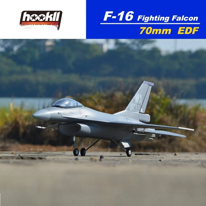 Hookll F16 Rc Fighter Jet 70mm Ducted Fan Remote Control Airplane Powerful Great Sound Effect For Adult Rc Hobby Enthusiasts