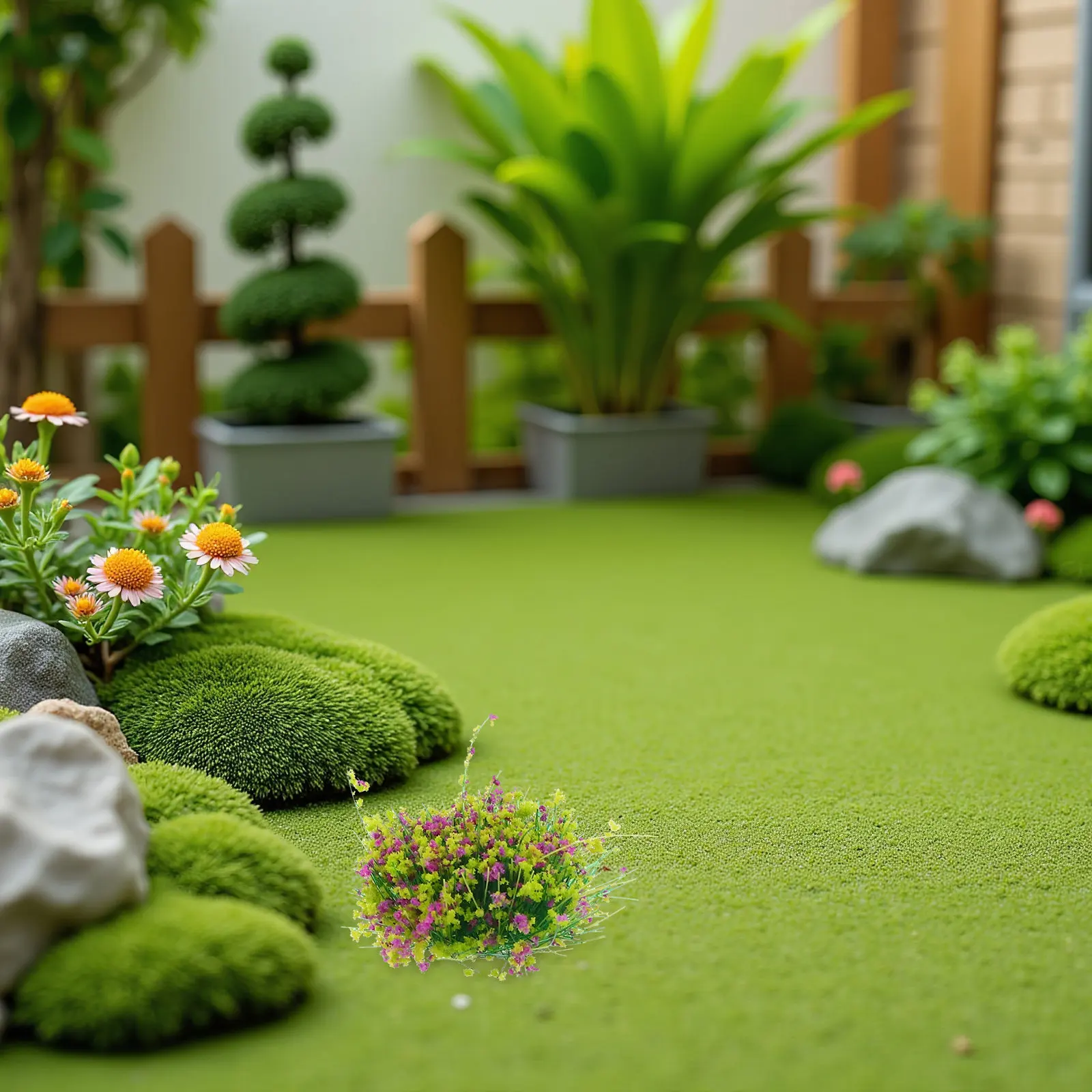 

28Pcs Colorful Resin Miniature Flower Clusters Realistic Artificial Flowers for Railway Bonsai Decor Diorama Supplies Garden