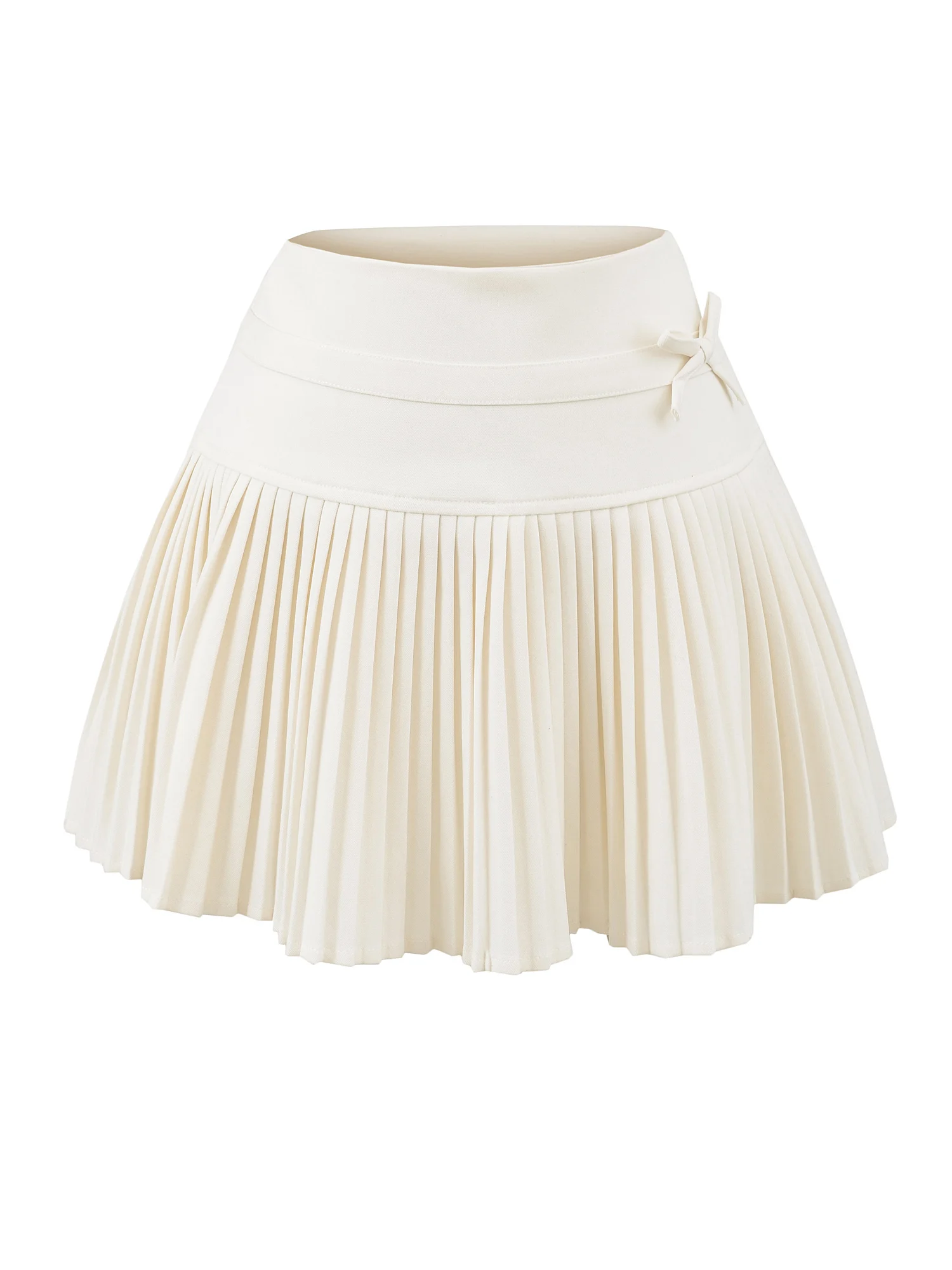 ハイウエストプリーツスカート レディース Aラインスカート スクールスカート ノットデザイン バレエスカート 純粋な欲望スカート