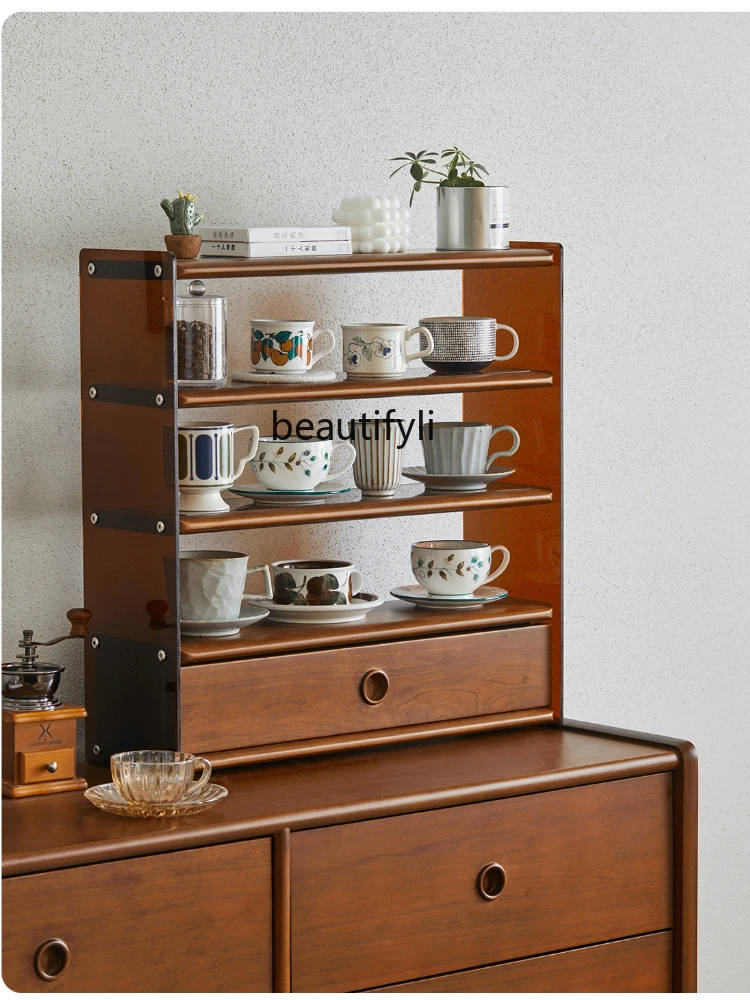 Hj Bekerhouder Nordic Retro Log Desktop Multifunctionele Display Rooster Frame