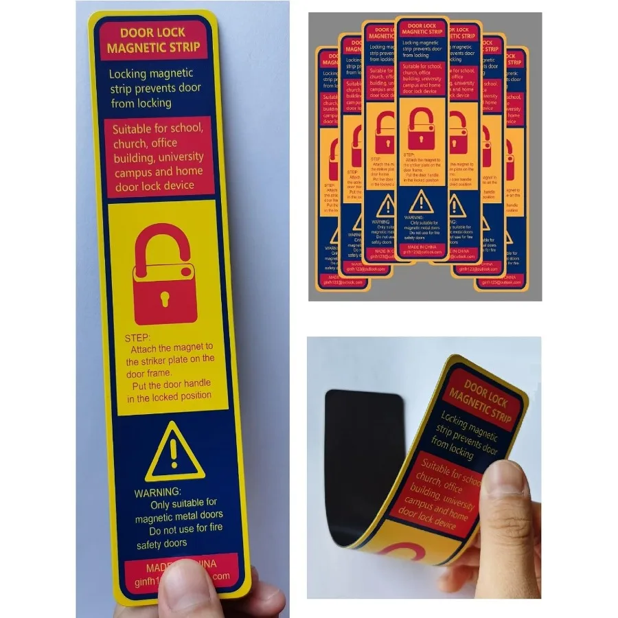 

Комплект из 6 магнитных фиксаторов для железных дверных рамок Магнитные защитные устройства высокой плотности для школы и офиса Эффективные и электронные