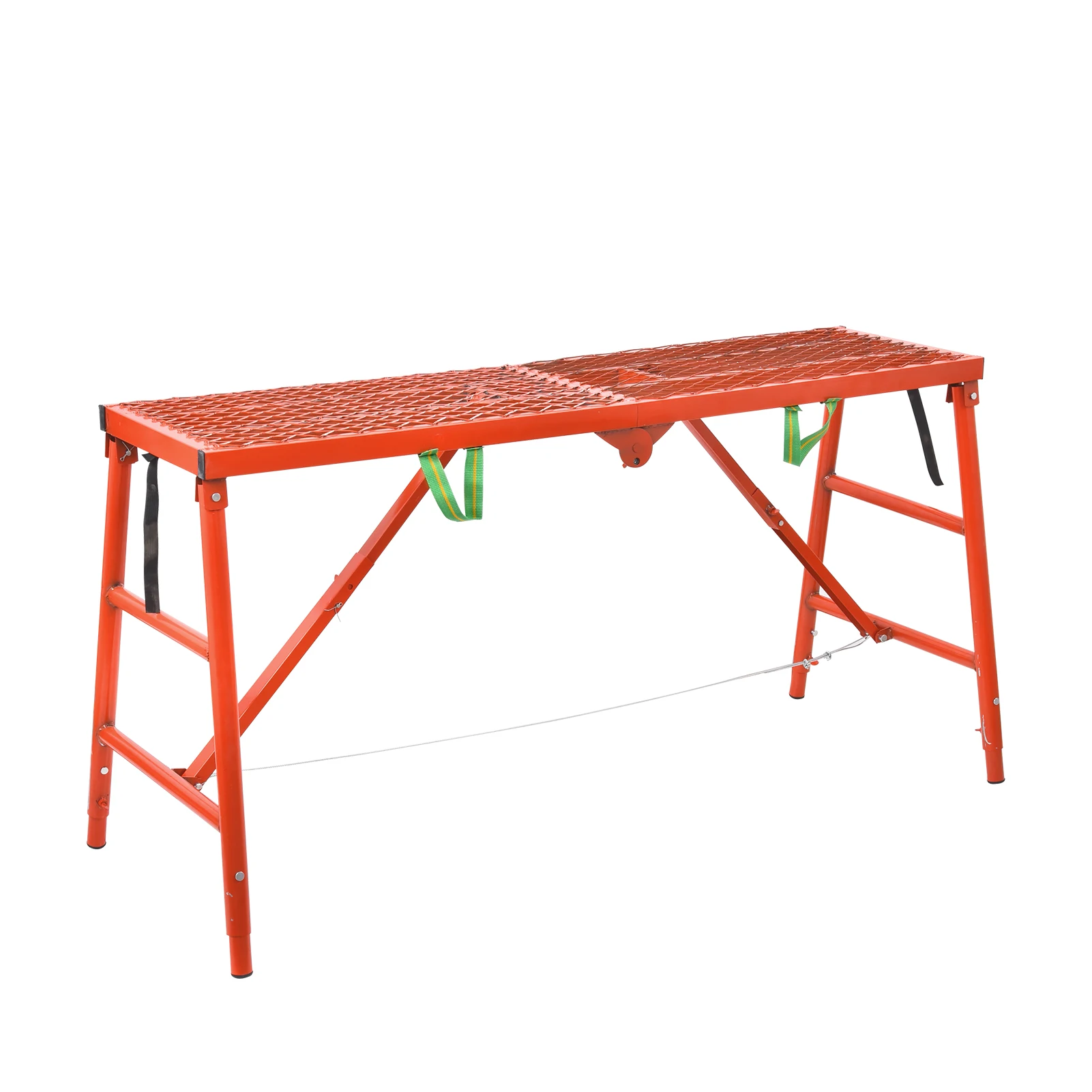 

Portable Scaffolding Workbench, 711Lbs Capacity Heavy Duty Steel Scaffolding Platform, 27.6-45.7in Adjustable Height