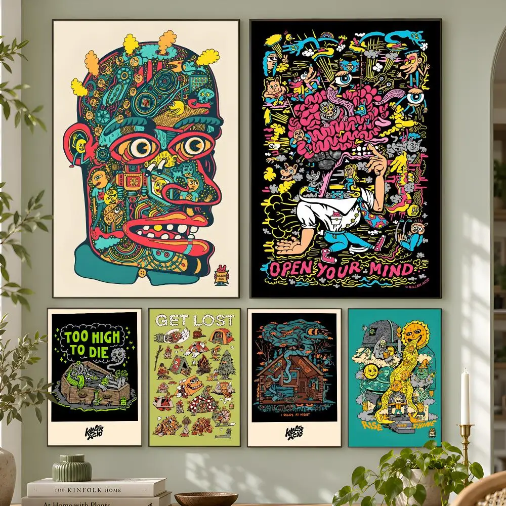 Anime K-Killer Acid Poster Wall Art Home Decor Living Room Bedroom Office Dorm Apartment Gift