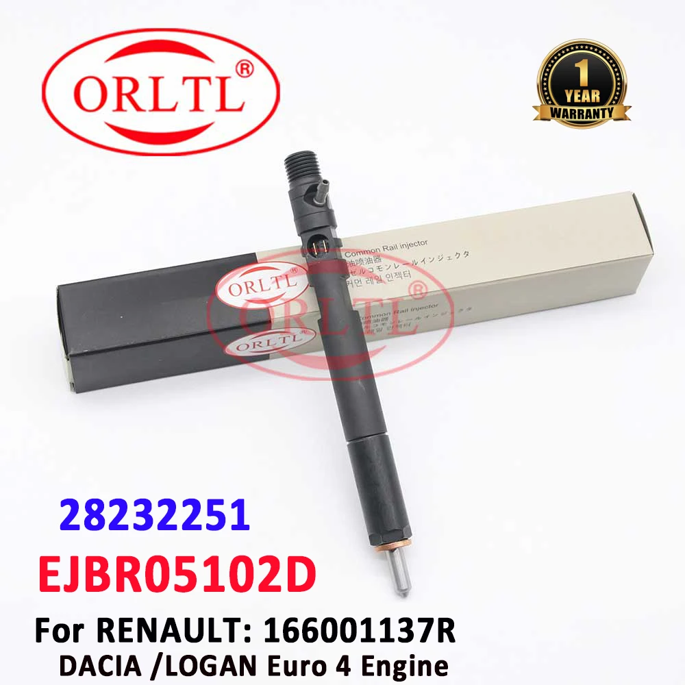 New 5102D Diesel Injector Nozzle EJBR05102D 28232251 Fuel Injection 166001137R for Delphi RENAULT DACIA LOGAN EURO 4 AUTO ORLTL