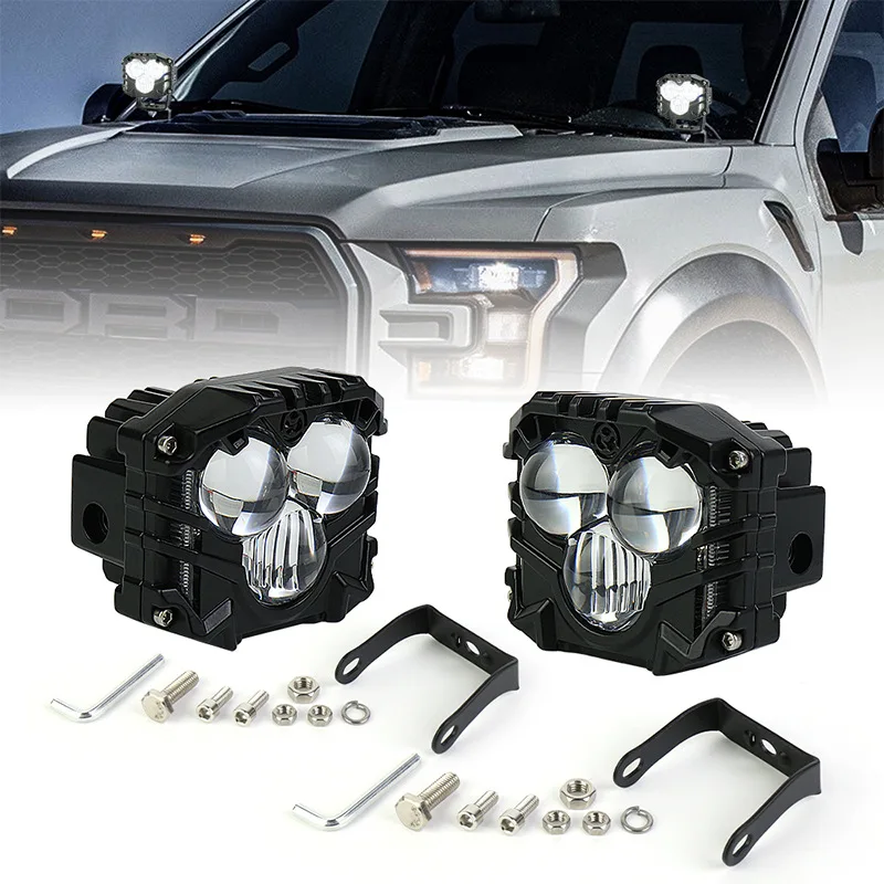 

3 Inch 2Pcs LED Pod Lights Spot Flood Combo LED Fog Driving 4x4 Off Road Lights Work Lights for Truck Boat ATV UTV Jeep