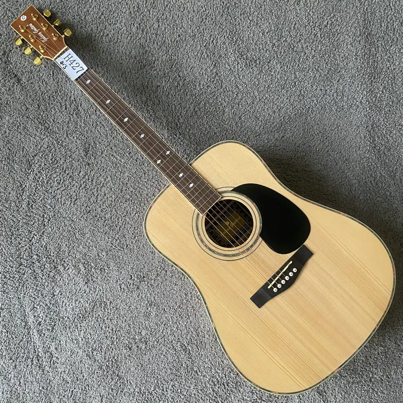 

H427 Original Galaxy GA390 Solid Top Acoustic Guitar/Folk Guitar Natural Spruce with Mahogany Taiwan Factory Made in China
