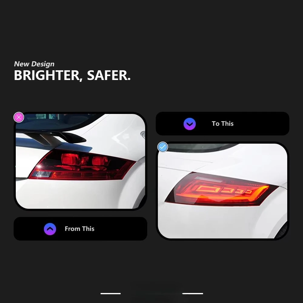 Car Styling Tail Lamp for  Au-di TT 2006-2013  LED Signal Brake Indicator Dynamic Signal DRL Automotive Accessories