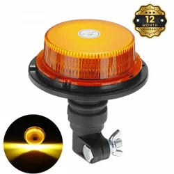 12V 24V Emergency Strobe Light Set Vehicle Amber LED Warning Flashing Beacon Rotating Signal Lamp Car Truck Tractor Waterproof