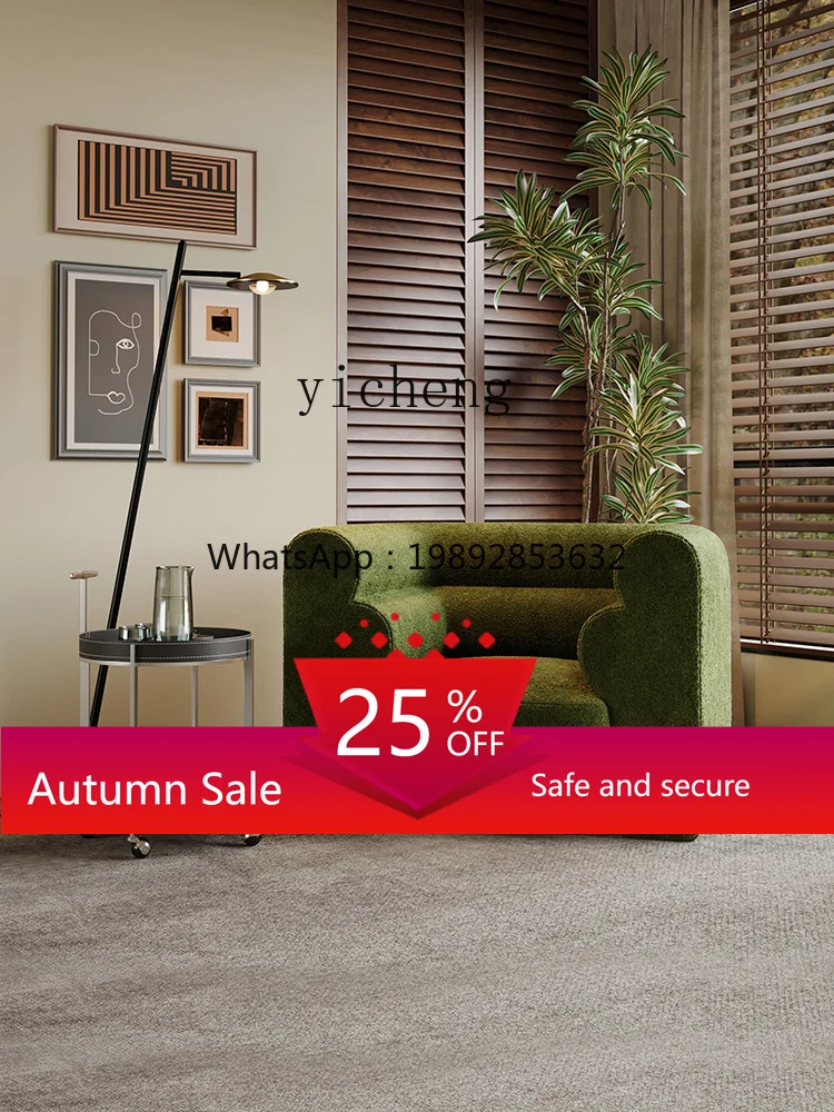 

Retro Style Modular Sofa Armchair Hotel Homestay Beauty Salon Leisure Combination Sofa