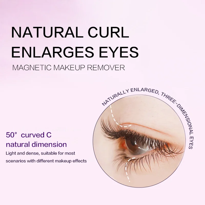 2Pairs PRAECLARUS Natural Elf Magnetic Eyelashes Reusable Glue Free Eyelashes Soft Magnetic False Eye Lash For Beginner DIY Lash